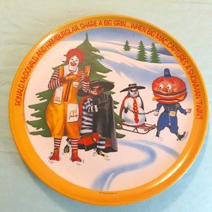 RONALD MACDONALD COLLECTIBLE PLATE - 1977 - 10" - MELAMINE - MINT!